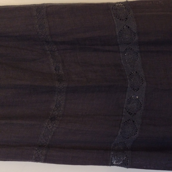 NWT Calypso St Barth 100% Linen Charcoal Maxi Skirt size Small Selma Skirt - Picture 3 of 16